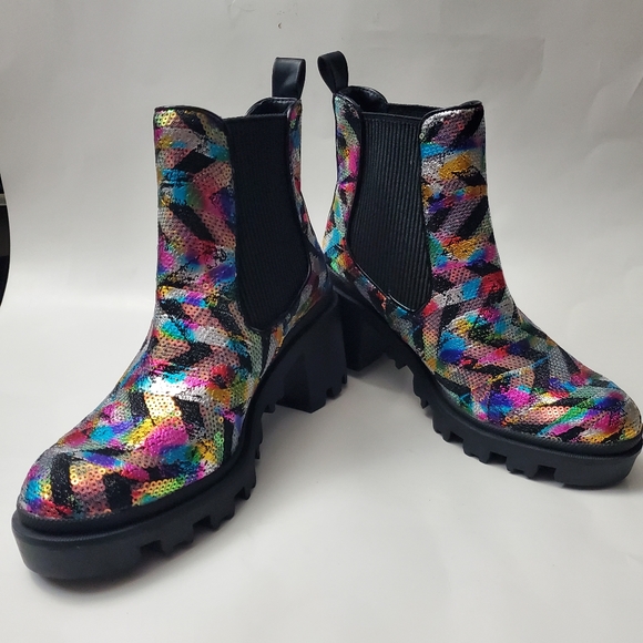 Betsey Johnson Multi-Color Moto Bootie - Picture 7 of 9
